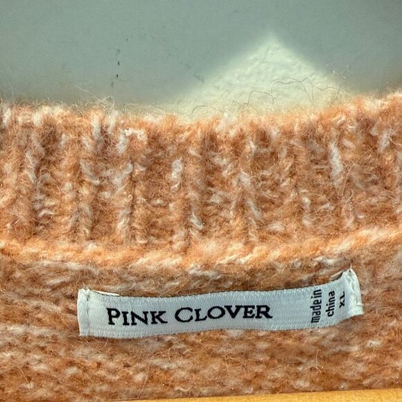 Pink CloverStitch fix Soft Peach Crewneck Sweater NEW size XL - Picture 4 of 12
